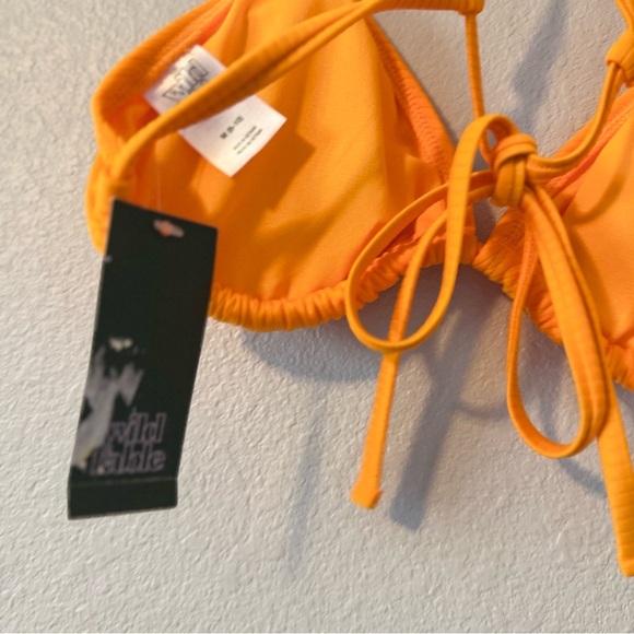 New Wild Fable Womans M (8-10) Vibrant Orange Bikini Top - Picture 3 of 9